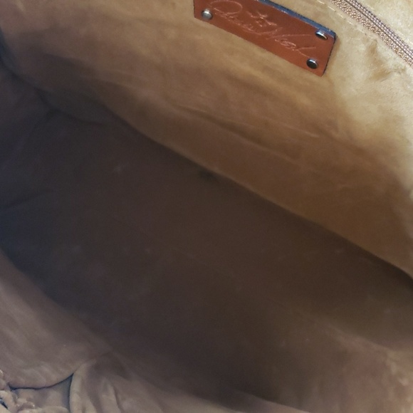 Patricia Nash toscano tote with tassel woven with leather tote new bag - Picture 8 of 9